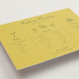 "Calia " - Wedding Weekend Itinerary Cards in Caribbean Citrus by Ani Somi - Detail
