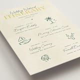"Coastal Drift" - Wedding Weekend Itinerary Cards in Caribbean Citrus by Pixel and Hank - Detail