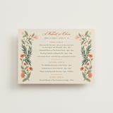 "Garden Heirloom" - Wedding Weekend Itinerary Cards in Garden by Elly - Front