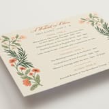 "Garden Heirloom" - Wedding Weekend Itinerary Cards in Garden by Elly - Detail