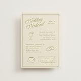 "rory" - Wedding Weekend Itinerary Cards in Olive by Ellen Schlegelmilch - Front