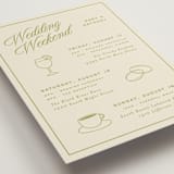 "rory" - Wedding Weekend Itinerary Cards in Olive by Ellen Schlegelmilch - Detail