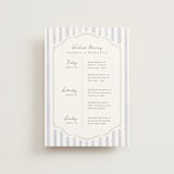 "Delicate Vines" - Wedding Weekend Itinerary Cards in Periwinkle by Kristen Smith - Front
