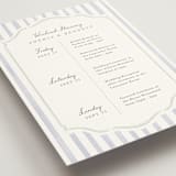 "Delicate Vines" - Wedding Weekend Itinerary Cards in Periwinkle by Kristen Smith - Detail