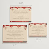 "Japanese Textile" - Wedding Weekend Itinerary Cards in Rose by Jennifer Holbrook - Formats Available