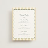 "Curved Frame" - Wedding Weekend Itinerary Cards in Citrine by Emily Betts - Front