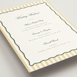 "Curved Frame" - Wedding Weekend Itinerary Cards in Citrine by Emily Betts - Detail