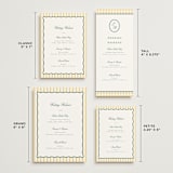 "Curved Frame" - Wedding Weekend Itinerary Cards in Citrine by Emily Betts - Formats Available