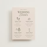 "Soria" - Wedding Weekend Itinerary Cards in Meadow by Melanie Kosuge - Front