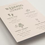 "Soria" - Wedding Weekend Itinerary Cards in Meadow by Melanie Kosuge - Detail