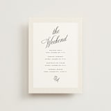 "Modern Romance" - Wedding Weekend Itinerary Cards in Almond by Eric Clegg - Front