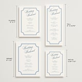 "Marenza" - Wedding Weekend Itinerary Cards in Bluebell by Jessica Williams - Formats Available