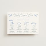 "Coastal crest" - Wedding Weekend Itinerary Cards in Ocean by Creo Study - Front