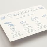 "Coastal crest" - Wedding Weekend Itinerary Cards in Ocean by Creo Study - Detail