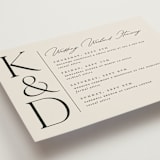 "Modern Monogram" - Wedding Weekend Itinerary Cards in Ecru by Erica Krystek - Detail