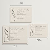 "Modern Monogram" - Wedding Weekend Itinerary Cards in Ecru by Erica Krystek - Formats Available