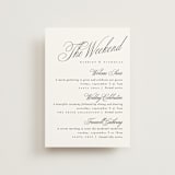 "Written with love" - Wedding Weekend Itinerary Cards in Noir Slate by Ana de Sousa - Front