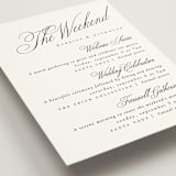 "Written with love" - Wedding Weekend Itinerary Cards in Noir Slate by Ana de Sousa - Detail
