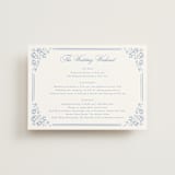 "Constance" - Wedding Weekend Itinerary Cards in Sky by Robert and Stella - Front