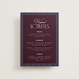 "sophisticate" - Wedding Weekend Itinerary Cards in Plum by Owl and Toad - Front