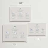 "Amalfi Blue" - Wedding Weekend Itinerary Cards in Blue Mist by Design Lotus - Formats Available