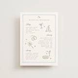 "Bristol" - Wedding Weekend Itinerary Cards in Aqua by Jennifer Wick - Front