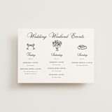 "Chic Union" - Wedding Weekend Itinerary Cards in Mystic Raven by Cass Loh - Front