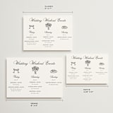 "Chic Union" - Wedding Weekend Itinerary Cards in Mystic Raven by Cass Loh - Formats Available
