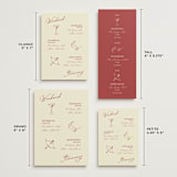 "Elizabeth" - Wedding Weekend Itinerary Cards in Burgundy by Helena Vitto - Formats Available