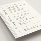 "Penumbra" - Wedding Weekend Itinerary Cards in Garden by Snow and Ivy - Detail