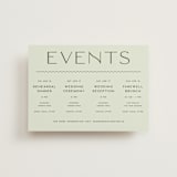"Swoon" - Wedding Weekend Itinerary Cards in Lemongrass by Sam Dubeau - Front