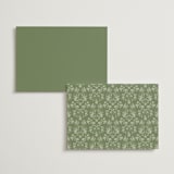 "Vintage Garden" - Wedding Weekend Itinerary Cards in Forest by Sherley Ferreira - Back of Card Options