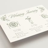 "Vintage Garden" - Wedding Weekend Itinerary Cards in Forest by Sherley Ferreira - Detail