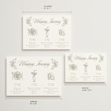 "Vintage Garden" - Wedding Weekend Itinerary Cards in Forest by Sherley Ferreira - Formats Available