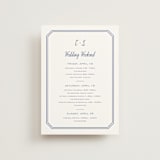 "Deluxe" - Wedding Weekend Itinerary Cards in Blueberry by Carolyn MacLaren - Front