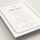"Deluxe" - Wedding Weekend Itinerary Cards in Blueberry by Carolyn MacLaren - Detail