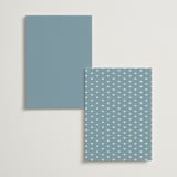 "Fleur Corner" - Wedding Weekend Itinerary Cards in French Blue by Carolyn MacLaren - Back of Card Options