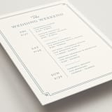 "Fleur Corner" - Wedding Weekend Itinerary Cards in French Blue by Carolyn MacLaren - Detail