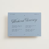 "Cheers" - Wedding Weekend Itinerary Cards in Sky by Blustery August - Front