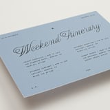 "Cheers" - Wedding Weekend Itinerary Cards in Sky by Blustery August - Detail