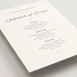 "Together Always" - Wedding Weekend Itinerary Cards in Chiffon by Eric Clegg - Detail
