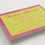 "Maximalist Poppies" - Wedding Weekend Itinerary Cards in Flamingo by Morgan Kendall - Detail