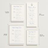 "Patterned florals" - Wedding Weekend Itinerary Cards in Powder by Creo Study - Formats Available