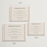 "Amari" - Wedding Weekend Itinerary Cards in Ivory by Oma N. Ramkhelawan - Formats Available