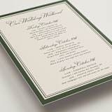 "Emerson" - Wedding Weekend Itinerary Cards in Evergreen by Kelly Watkins - Detail
