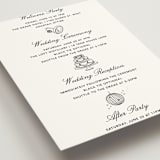 "Formal Minimalist" - Wedding Weekend Itinerary Cards in Silk by Kelly Schmidt - Detail