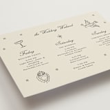 "Milagro" - Wedding Weekend Itinerary Cards in Ivory by Ani Somi - Detail