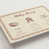 "Mughal Gardens" - Wedding Weekend Itinerary Cards in Ivory by Sherley Ferreira - Detail