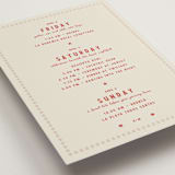 "Coyota" - Wedding Weekend Itinerary Cards in Sierra by Ani Somi - Detail