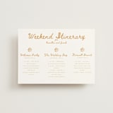 "Tribal Rythm" - Wedding Weekend Itinerary Cards in Amber by Selima Akhter - Front